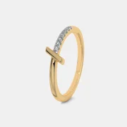 MDK JEWELS Diamond Ring In 18k Yellow Gold 2.01 Gram With 0.056 Diamonds
