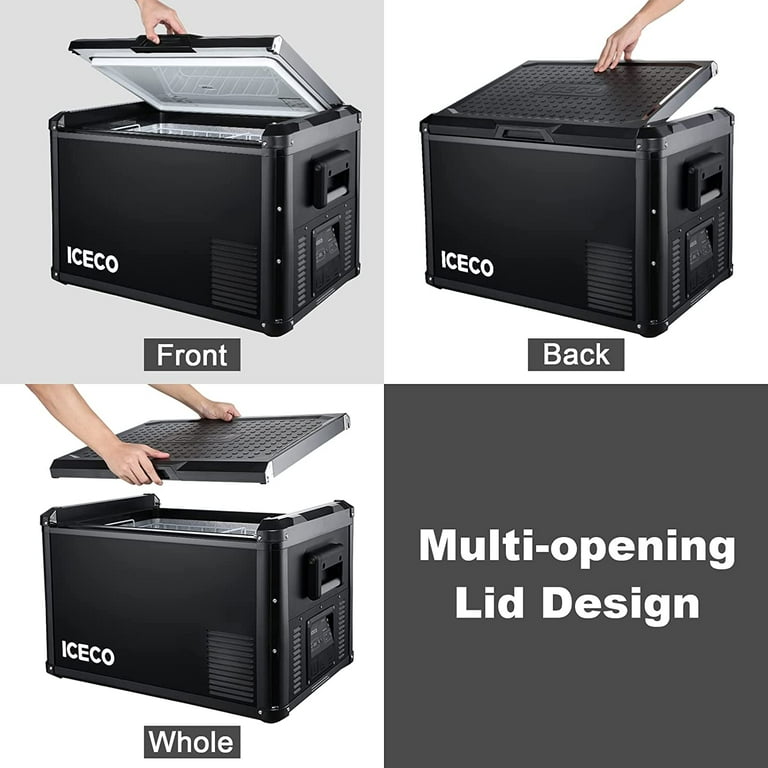あいこ ICECO VL45 ProS 47 Quarts Portable Fridge, Multi-directional Lid