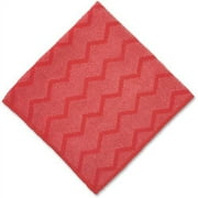 Rubbermaid HYGEN Microfiber Cleaning Cloths, 16 x 16, Red, 12/Carton