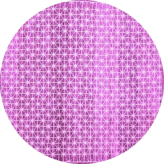 Ahgly Company Indoor Round Abstract Purple Contemporary Area Rugs, 8' Round