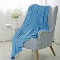 thumbnail image 3 of SEDONA HOUSE Flannel Fleece Blanket, Twin Size 60 x 80 Inches, Teal, 3 of 8