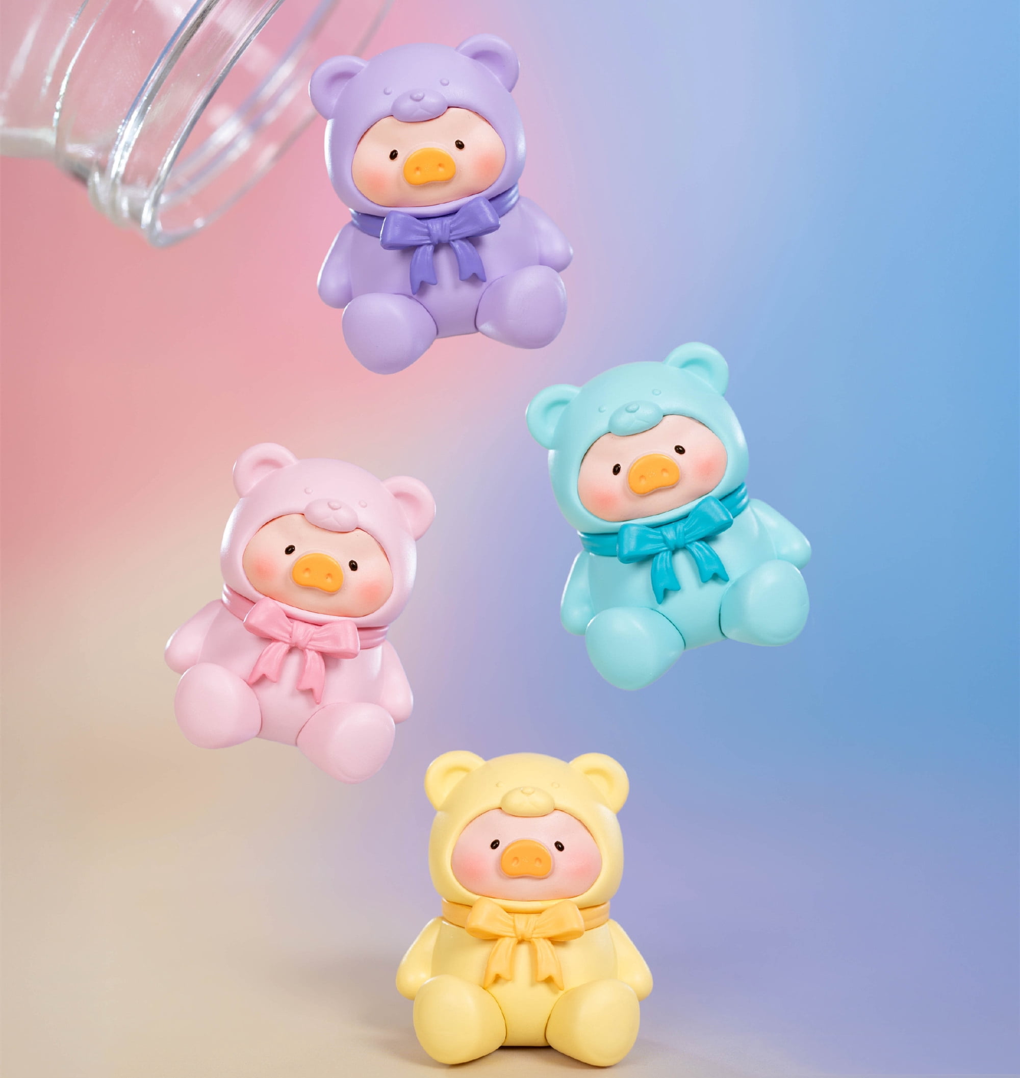 Lulu The Piggy Blind Bags 24PCs -Teddy Mini Blind Bags Mini Figurine Mystery Bags Toys Blind Boxes Cute Animal Figures Collectible Toys Home Desk Decoration, Holiday Birthday Gifts