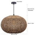thumbnail image 5 of Arturesthome Handwoven Boho Pendant Lights Rattan Wicker Hanging Ceiling Lighting Fixture Weave Chandelier Lamp Shade for Kitchen Island Restaurant Craft Room, 5 of 17