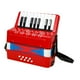 thumbnail image 2 of Acordeón de piano de 17 teclas y 8 bajos con correa de hombro ajustable Rojo, 2 of 9