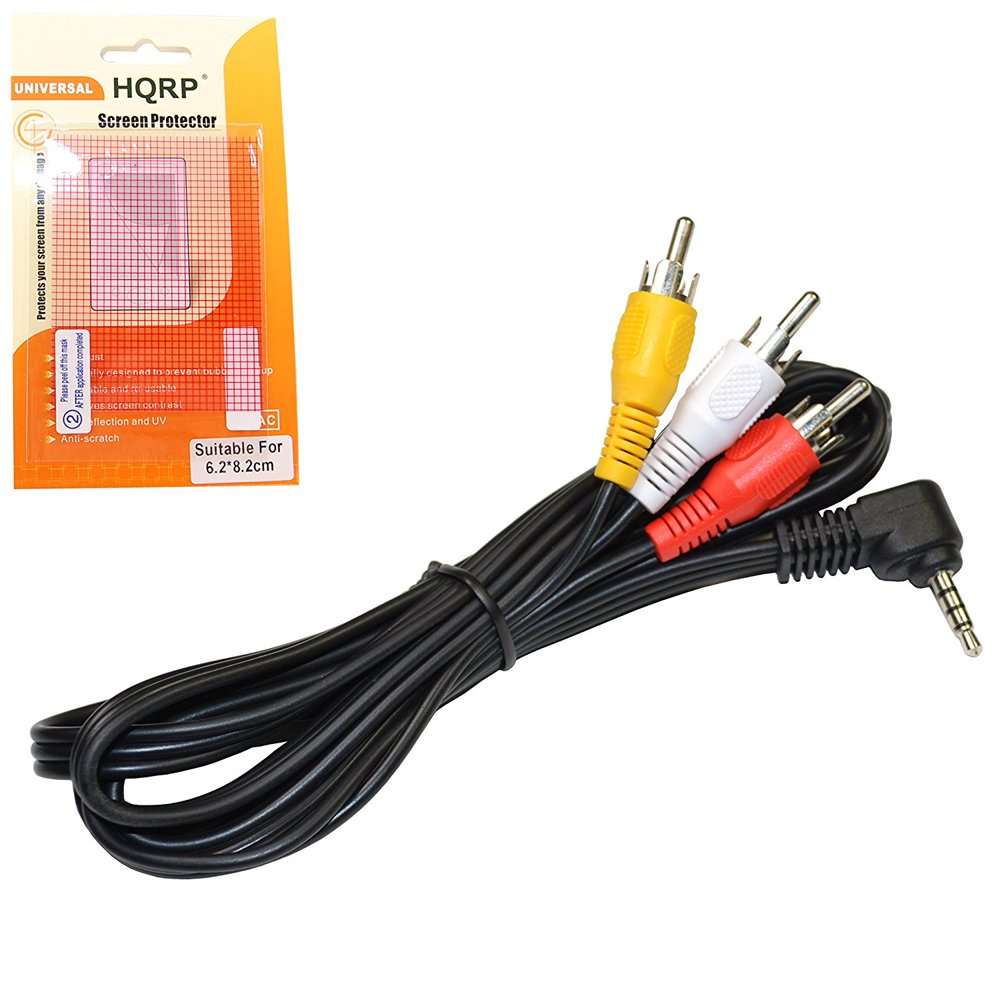 HQRP AV Audio Video Cable / Cord for Canon ZR300, ZR400, ZR45 MC, ZR50