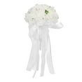 thumbnail image 5 of Ramo de boda, novia sosteniendo espuma con flores, borde de encaje, creatividad, suministros, ramo pequeño, 5 of 5