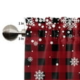 thumbnail image 6 of Fashnice Thermal Insulated Kitchen Valance Xmas Cafe Tier Christmas Short Window Curtain Christmas Half Window Drapes Slot Top Bathroom Scarf Style-B 1pc-Top Valance: W:18''x H:54'', 6 of 6