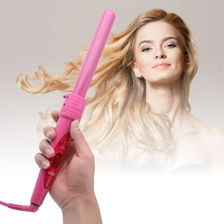 5 in 1 Curling Iron Wand Set with 5 Interchangeable Diamond Tourmaline Ceramic Curl Iron Barrels-No Cool Tip & Travel Bag