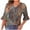 Khaki, variant on Women Fall Clothes Classic V Neck Floral Pattern 3/4 Sleeve Tees Tshirts Fall Tops Fall Fashion Must Haves My Items