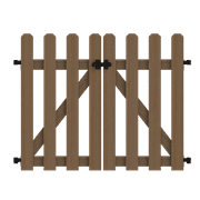 Yardlink Cedar Wood Fence Gate, 34 inch H x 44 inch W