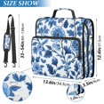 thumbnail image 2 of FORMRS Zipper Binder with Shoulder Strap 2-inch Ring 500 Sheet Capacity File Bag, Blue Floral Pattern, 2 of 5