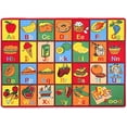 thumbnail image 2 of Teaching ABC Food/Fruits Kids Educational Play mat for School/Classroom / Kids Room/Daycare/ Nursery Non-Slip Gel Back Rug Carpet, 2 of 6