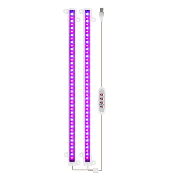 Thinsony 50CM LED Plant Growing USB Light Strips ABS Wire Control Phytolamp 5 Lighting Modes Full Flower Lights Supply Two Heads Red Blue 1Set