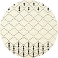 thumbnail image 1 of Ahgly Company Indoor Round Contemporary Lemon Beige Terrilis Area Rugs, 3' Round, 1 of 6