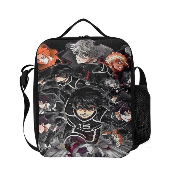 Lheaggik Lunch Bag 3d Printing Lunch Tote Bag Cartoon Anime Blue lock Lunch Bags Reusable Insulated Lunch Box Portable Tote Bag