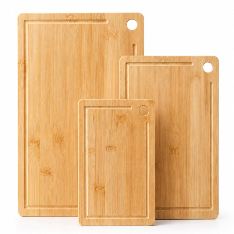 Vesteel Bamboo Cutting Board Set, 3-Piece photo 1