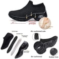 thumbnail image 4 of Women Walking Shoes Breathable Sneakers Slip on Outdoor Running Tennis Trainers, 4 of 12