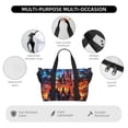 thumbnail image 3 of Travel Duffle Bag Magical Stained Glass Castle Travel Tote Bags Carry on Luggage Waterproof Weekender Bags with Top Handle Adjustable Shoulde Strap for Travel Gym, 3 of 5