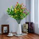 thumbnail image 4 of 6 piezas de flores artificiales para exteriores, resistentes a los rayos UV, flores artificiales de plástico, arbustos falsos, plantas, decoración, jardín, balcón, ventana, macetero, cocina JM, 4 of 5