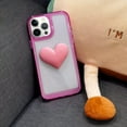 thumbnail image 2 of Compatible with iPhone 13 Pro Max Cute 3D Love Heart Candy Color Soft Shockproof Protection Fashion Clear Pretty Bumper Slim Cover for Women Girls, 2 of 11