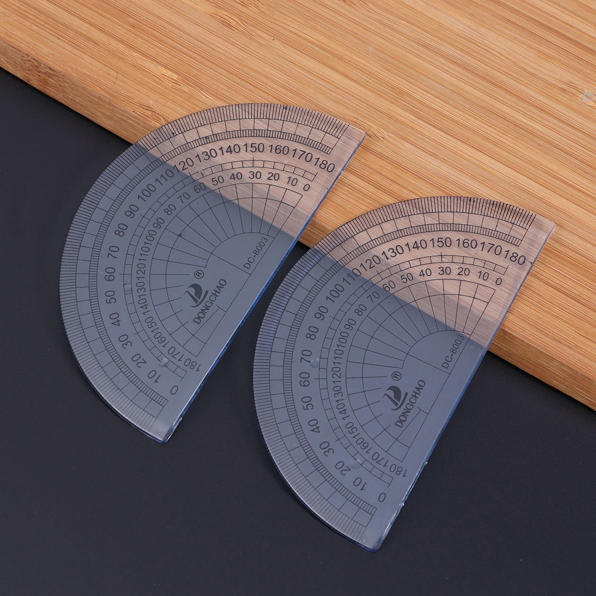 2 Pieces Small Protractor Ruler Triangle Student