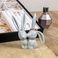 thumbnail image 3 of Creative Co-Op - Figura decorativa de conejo de cerámica, color gris, 3 of 5