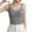 Gray, variant on Seamless Tank Top for Women, V Neck Ribbed Crop Camisole Sleeveless Undershirt Thin Strapless Camisole Top Black L