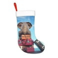 thumbnail image 2 of Yiaed Elephant Sits Print Christmas Stockings, Christmas Stockings Hanging Ornaments, Christmas Stockings for Family Christmas Holiday Decorations, 2 of 7