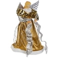 thumbnail image 4 of Northlight 12" Metallic Bronze and Silver Sequined Angel Christmas Tree Topper, Unlit, 4 of 7