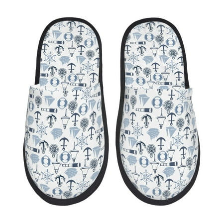 Balery Dock Rudder Slient Indoor Furry Fleece Comfort House Shoes Soft Non-Slip Home Shoes Cotton slippers House Slippers-- Large