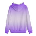 thumbnail image 3 of YUGYXL Womens Casual Long Sleeve Hoodies Trendy Gradient Color Lightweight Hooded Pullover Sweatshirt with Pocket Purple XL, 3 of 4