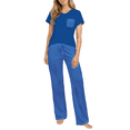 thumbnail image 3 of UVN Womens Pajamas Sets Short Sleeve Tops and Long Pants 2 Piece Outfit Casual Loose Sleepwear Nightwear Soft Pjs Lounge Sets, 3 of 8