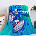 thumbnail image 3 of Manta con estampado 3D de Sonics, manta fina para dormir, manta cálida para dormitorio de niños, manta para sala de estar, sofá, regalos, 3 of 5