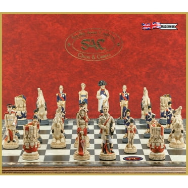 SAC Battle of Waterloo Chess Set, Hand-Painted (without board)