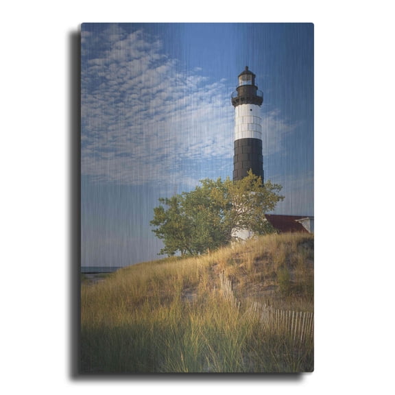 Luxe Metal Art 'Big Sable Point Lighthouse II' by Alan Majchrowicz,Metal Wall Art, 16"x24"