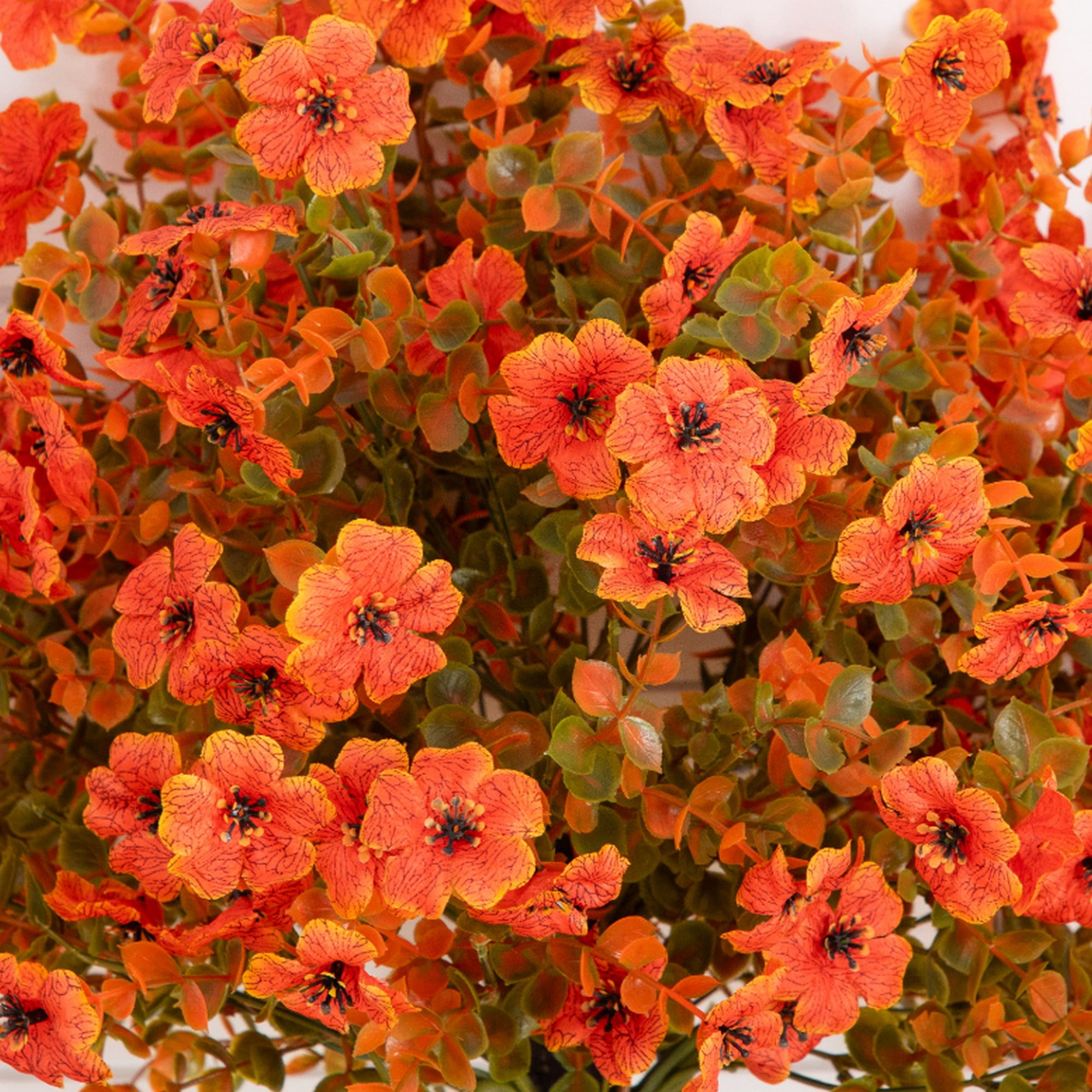 26in. UV Resistant Autumn Artificial Fall Daisy Bush with Integrated Ground Stake (Indoor/Outdoor) - Set of 2