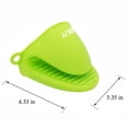thumbnail image 4 of 2-Pack Green Silicone Mini Oven Gloves - Heat Resistant Potholders for Cooking & Baking, 4 of 9