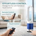 thumbnail image 6 of Safe Bladeless Tower Fan for Kids and Pets,41”Quiet Oscillating Floor Fan with 8 Speeds, 8H Timer and Remote, Cooling Fan for Nursery and Bedroom, Blue, 6 of 7
