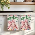thumbnail image 7 of Easter Rabbits Kitchen Towels Set of 3, Spring Floral Eggs Butterflies Bunny Leaf Beige Absorbent Dish Towels for Kitchen, Microfiber Hand Towel, Quick Drying Tea Towel for Cleaning Dishcloths, 7 of 7