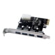 thumbnail image 2 of 2x PCI-E a 4 puertos Tarjeta USB 3.0 Adaptador de extensión de alimentación de Tarjeta de concentrador Macarena Adaptador de tarjeta PCI-E a USB, 2 of 8