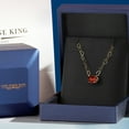 thumbnail image 5 of Gem Stone King 14K Yellow Gold Red Garnet Necklace for Women | 2.13 Cttw | Gemstone January Birthstone | Oval 9X7MM | With 18 inch Chain, 5 of 6
