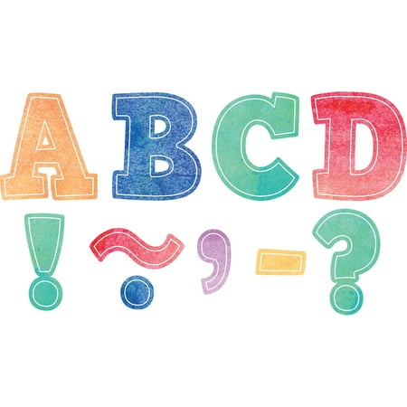 UPC: 0088231973607 | Teacher Created Resources 3 Watercolor Bold Block Magnetic Letters Assorted (TCR77360)