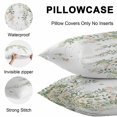 thumbnail image 5 of Throw Pillow Covers 16x16 Inch Set of 2, Green Eucalyptus Leaves Waterproof Outdoor Pillow Covers, Spring Floral Weeping Farmhouse Decorative Cushion Pillowcases for Couch, Sofa, Bed, Garden, Patio, 5 of 9