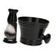 thumbnail image 2 of Juego de brochas de afeitar, taza de afeitar, cuenco de afeitar portátil profesional de fácil espuma Negro, 2 of 9