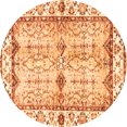 thumbnail image 1 of Ahgly Company Indoor Round Abstract Orange Modern Area Rugs, 7' Round, 1 of 4