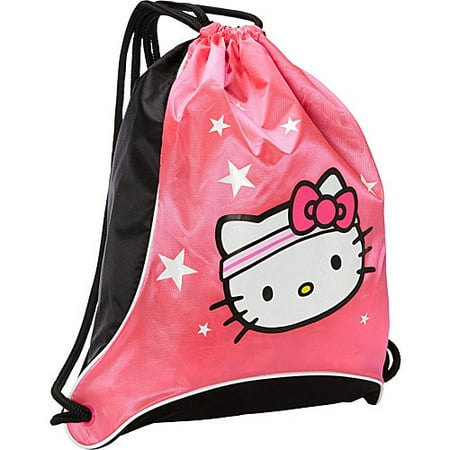 - Sanrio Hello Kitty Backpack Sport Sack Pack Girls Sling Bag Tote Metallic Pink