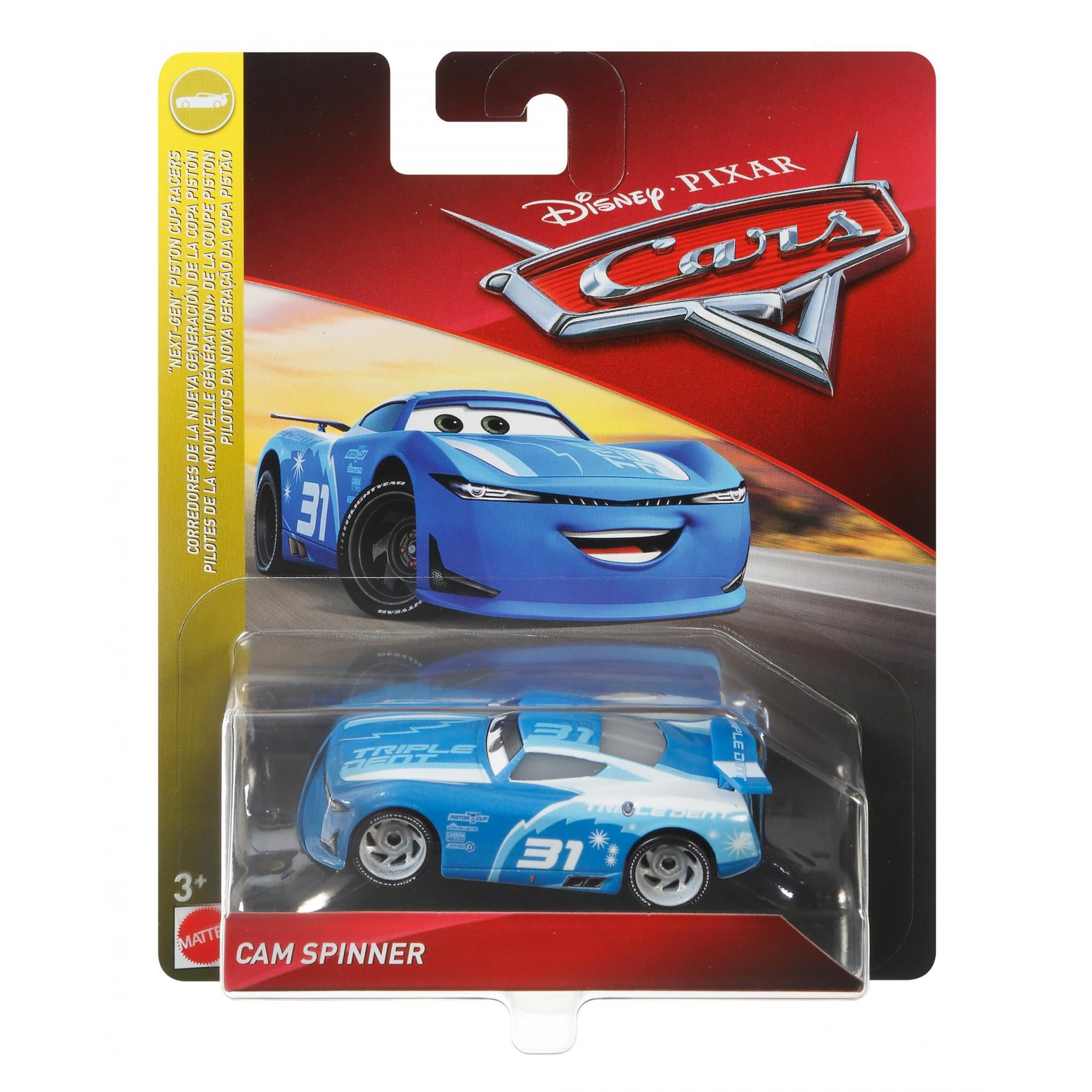 Disney Pixar Cars 2018 Piston Cup Racer Buck Bearingly with Collector Card