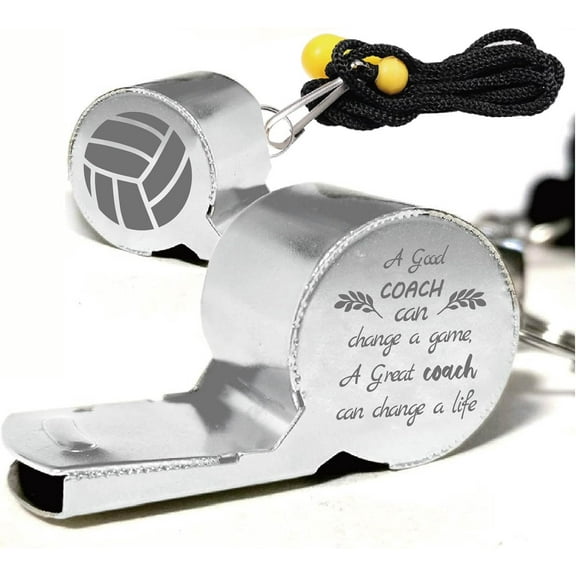 Volleyball Whistle with Lanyard Referees Coaches Teachers Gifts Stainless Steel Whistle