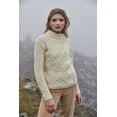thumbnail image 3 of SAOL Aran Cable Knitted Irish Sweater 100% Soft Merino Wool Fisherman Pullover Women's Jumper Made in Ireland, 3 of 7