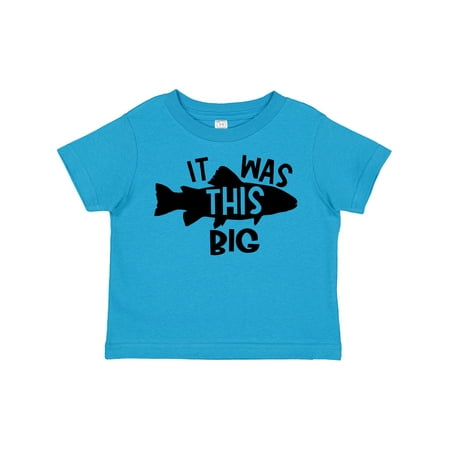 

Inktastic It Was This Big Fishing Humor Gift Toddler Boy or Toddler Girl T-Shirt